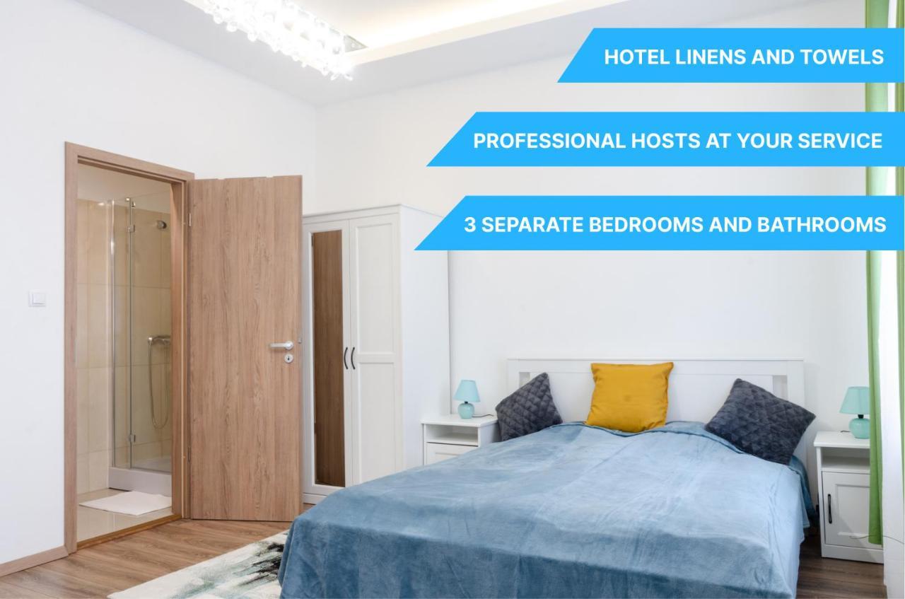 3 En Suit Bedroom Flat In The Main Centre For 6Ppl, 3Bdr,3Bthr,Ac 부다페스트 외부 사진